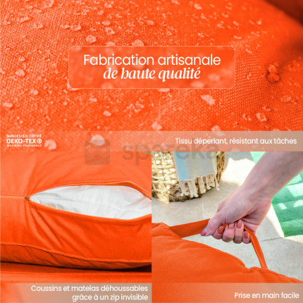 Linxor - kit de coussins pour palette déhoussables - orange-2