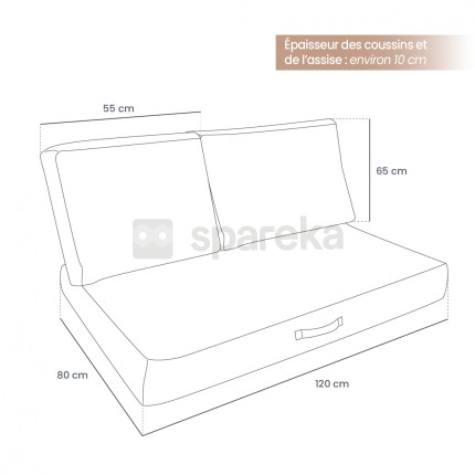 Linxor - kit de coussins pour palette déhoussables - orange-1