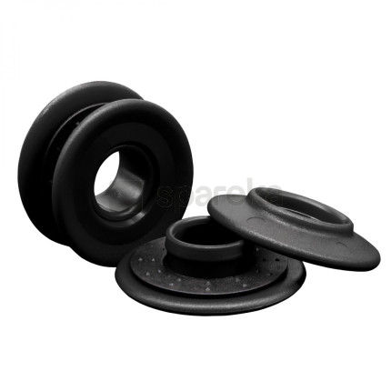 Linxor - lot de 10 oeillets à clipser pour bâche à bulles ou autres types de bâches - noir