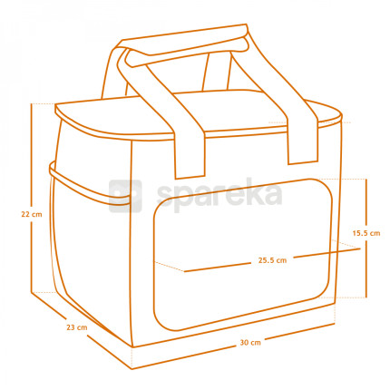 Linxor - sac de pique-nique, glacière isotherme - 16 l - bordeaux-2