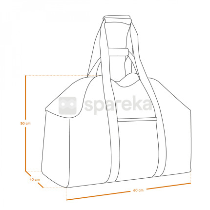 Linxor - sac de transport pour bois de chauffage, bûches en toile imperméable - marron-1