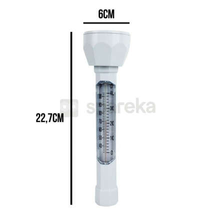 Linxor - thermomètre flottant blanc pour piscine avec cordon-1