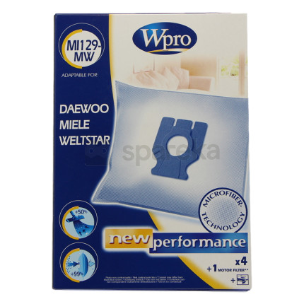 Mi129-mw sac microfibre / 4 sacs + 1 fm Aspirateur 481281718627