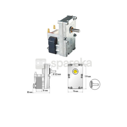 Motoréducteur merkle korff 2 rpm