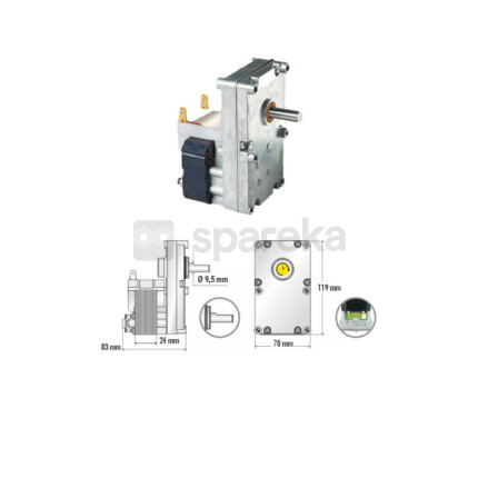 Motoréducteur merkle korff 3,5 rpm avec encoder - <span>mksf35e</span>