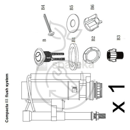Partie de raccord d'eau + vis de fixation compact 02-1