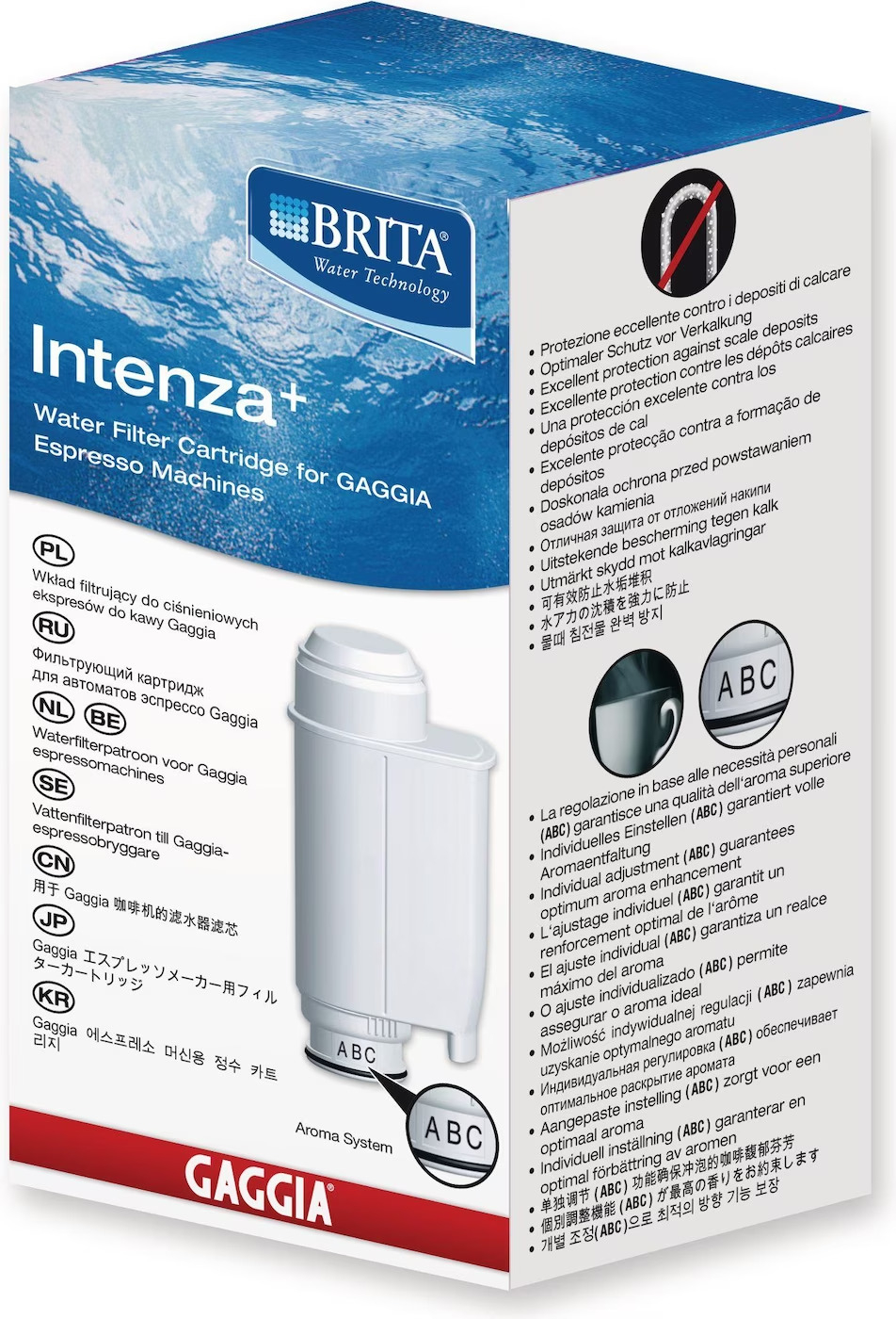 Krups filtre brita intenza ri911360 pour cafetière et expresso / machine à café krups barista