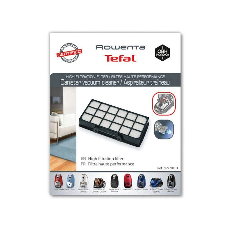 Rowenta filtre hepa zr920101 pour aspirateur rowenta silence force allergy+ ro7481ea/412 2211401003