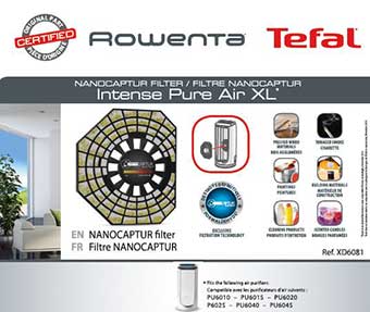 Rowenta filtre nanocaptur + xd6082f0 pour divers electroménager rowenta
