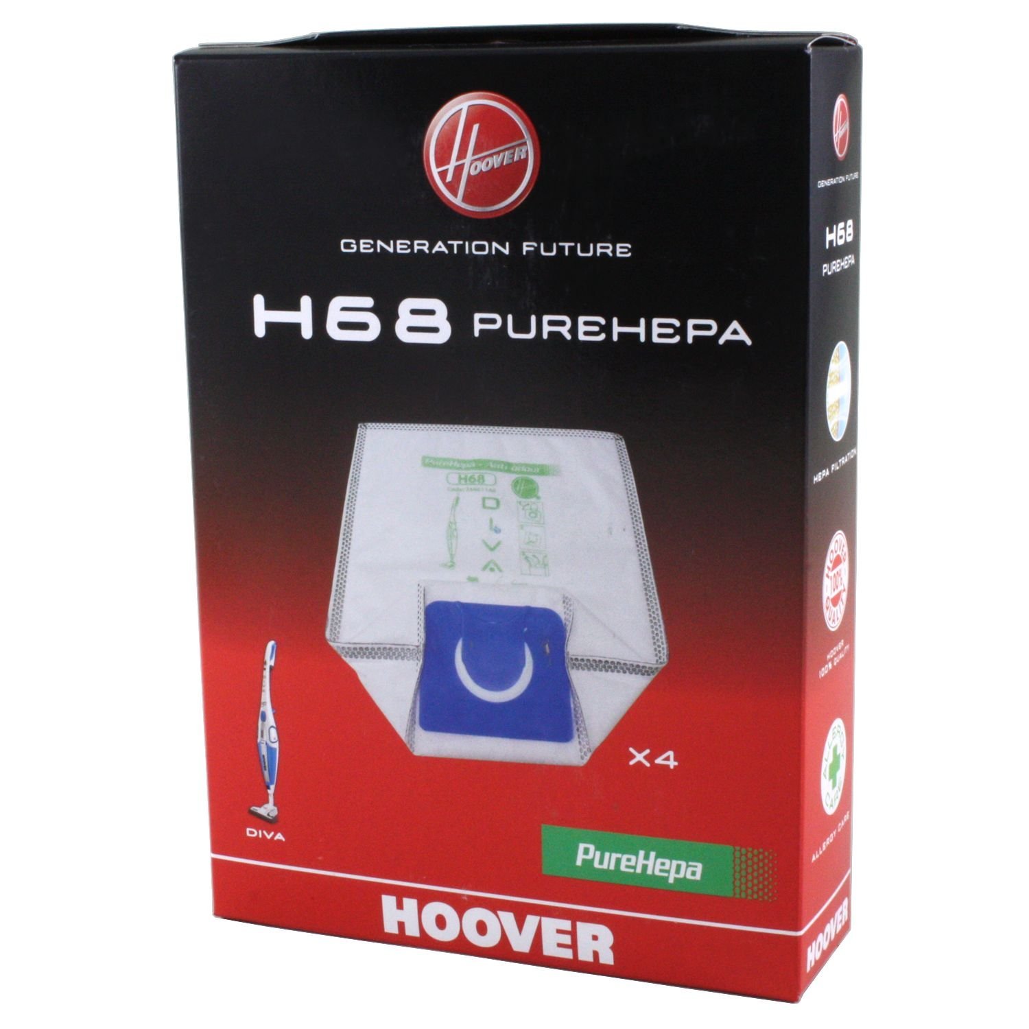Hoover sac 35601148 pour aspirateur dv71dv30011