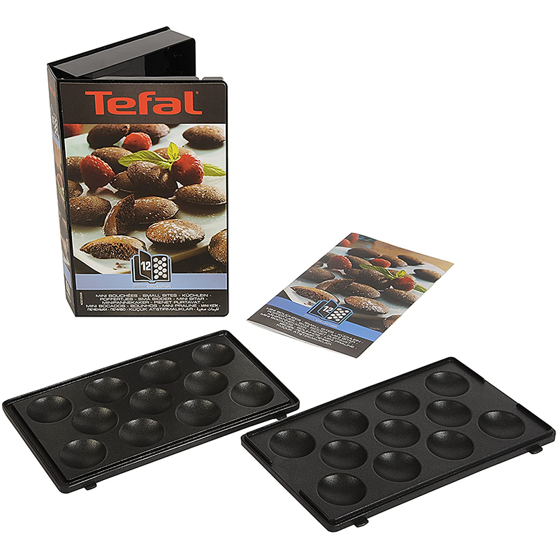 Tefal plaque mini bouchee snack xa801212 pour gaufrier - croque-monsieur tefal sw854d16/k40 15100025