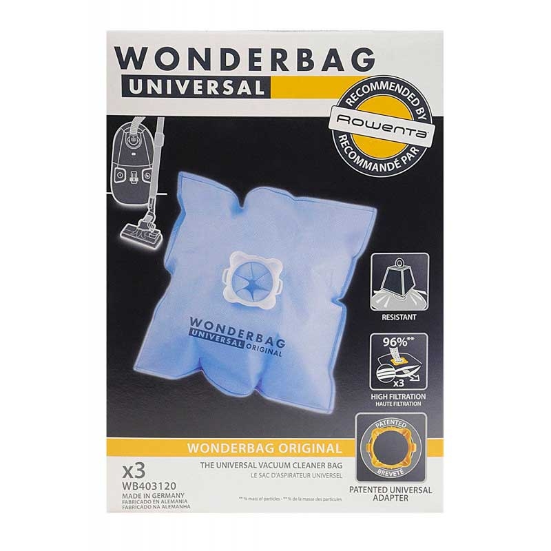 Rowenta sac wonderbag*3 classic wb403120 pour aspirateur rowenta dymbo confort
